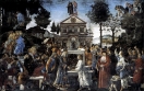 Исцеление прокаженного и искушение Христа, фреска, 1482